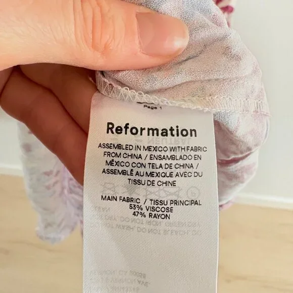 Reformation Bryson Midi Dress Morning Dew Purple Pink Size 4 - Picture 7 of 7